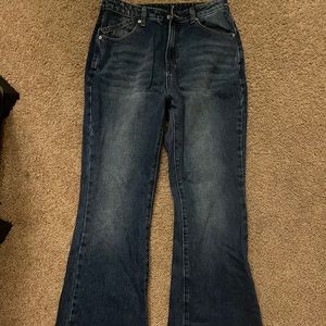 long highwasted flare jeans